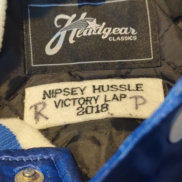 Headgear Classic Blue Crenshaw Satin All Star Elite Bomber Jacket Small Teen - Picture 10 of 14